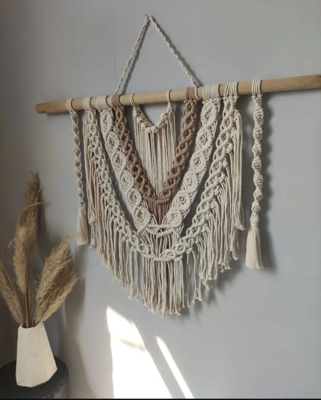 دیوارکوب مکرومه بافی